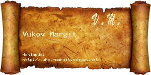 Vukov Margit névjegykártya